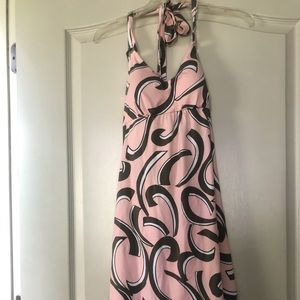 Tommy Bahama pink halter tie dress size S